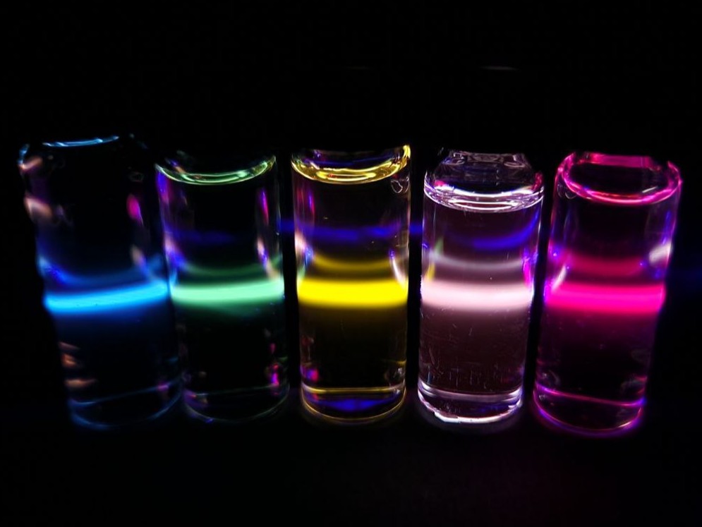 Fluorescence of carbon dots under UV excitation